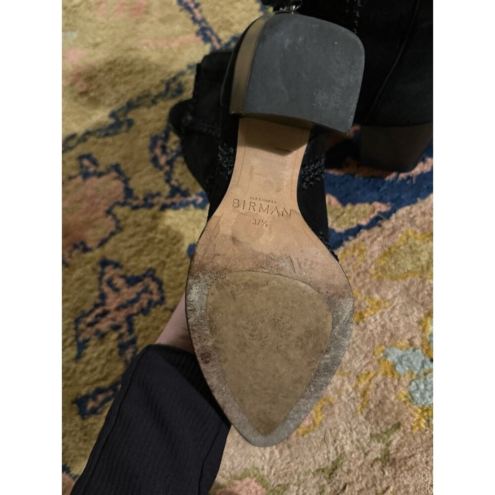 $850 Alexandre Birman Women's Black Benta Embroidered Ankle Bootie Boot sz 37.5 - Picture 14 of 14